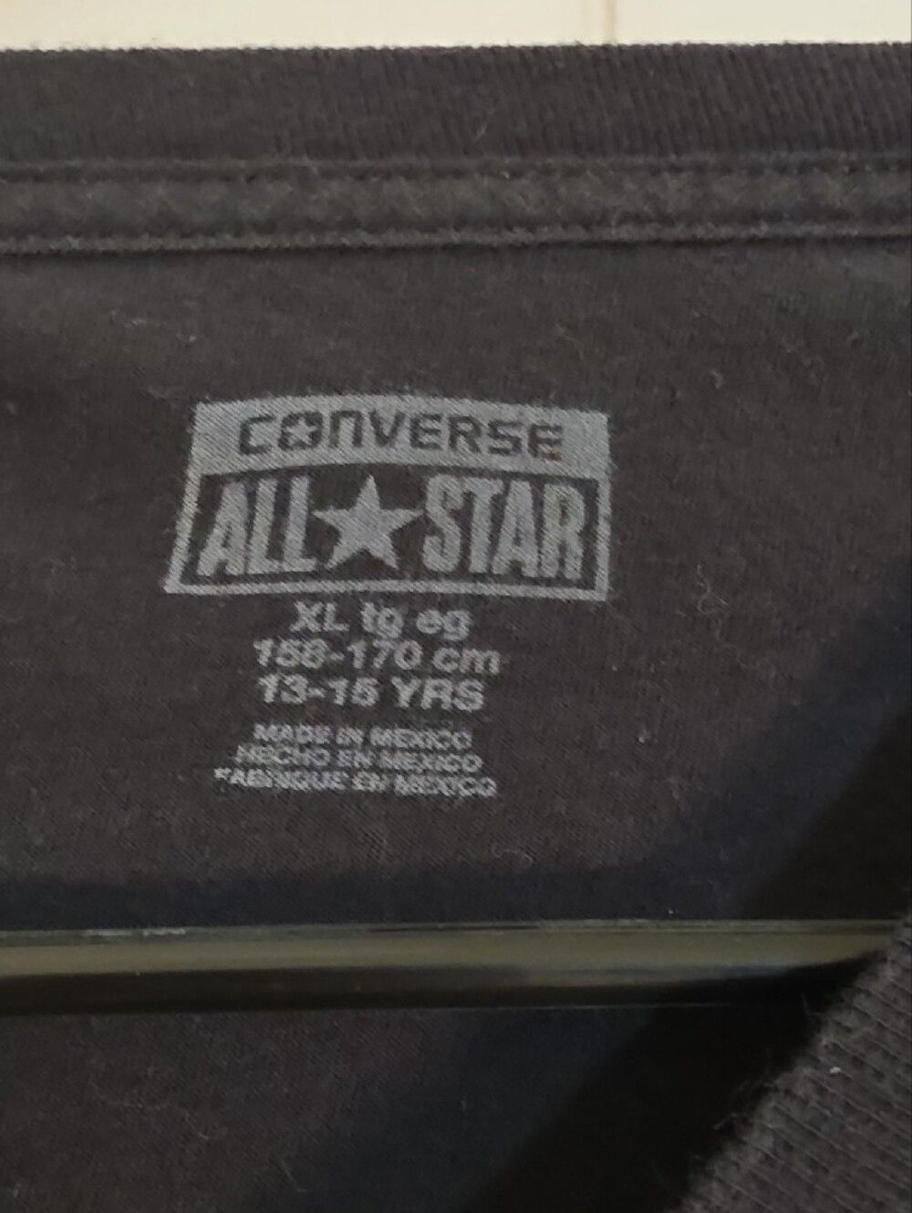 Converse Black Kids Graphic Tee with Blue & Orange Art - Picture 2 of 4